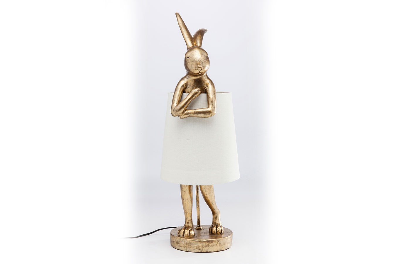 Tischleuchte Animal Rabbit weiss gold h 68 cm