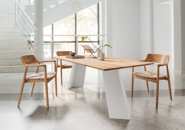 Tischbein Set Ari Stahl weiss 60