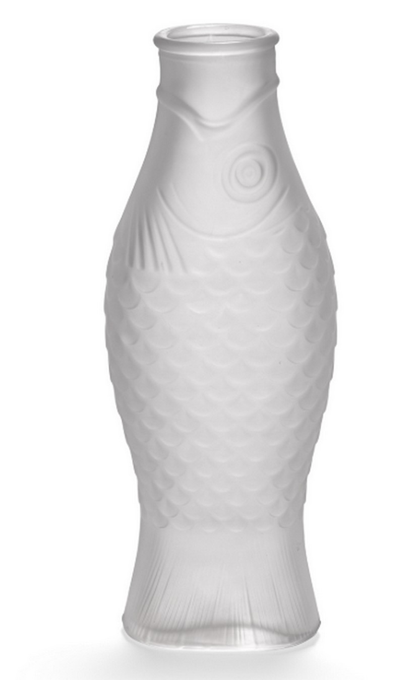 Designerkaraffe Fish & Fish Glas gefrostet