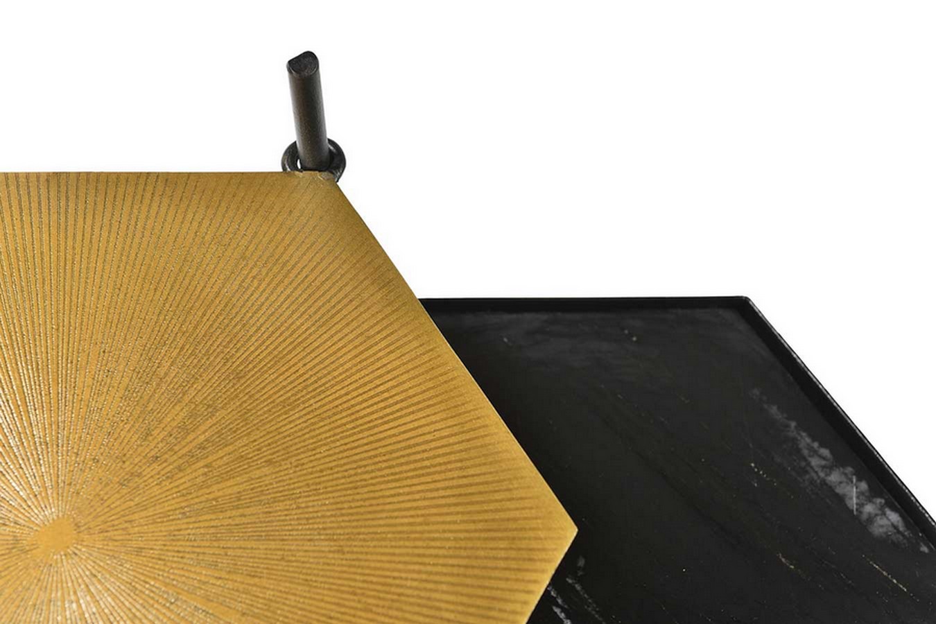 Beistelltisch Industrial Metall Marmor H 61cm