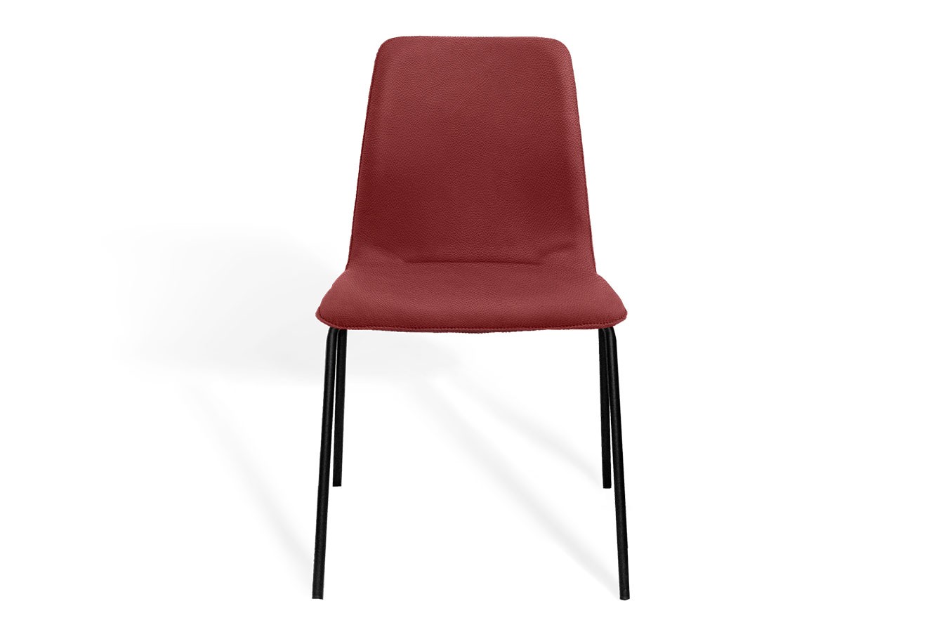 Stuhl Maverick Leder stapelbar rot