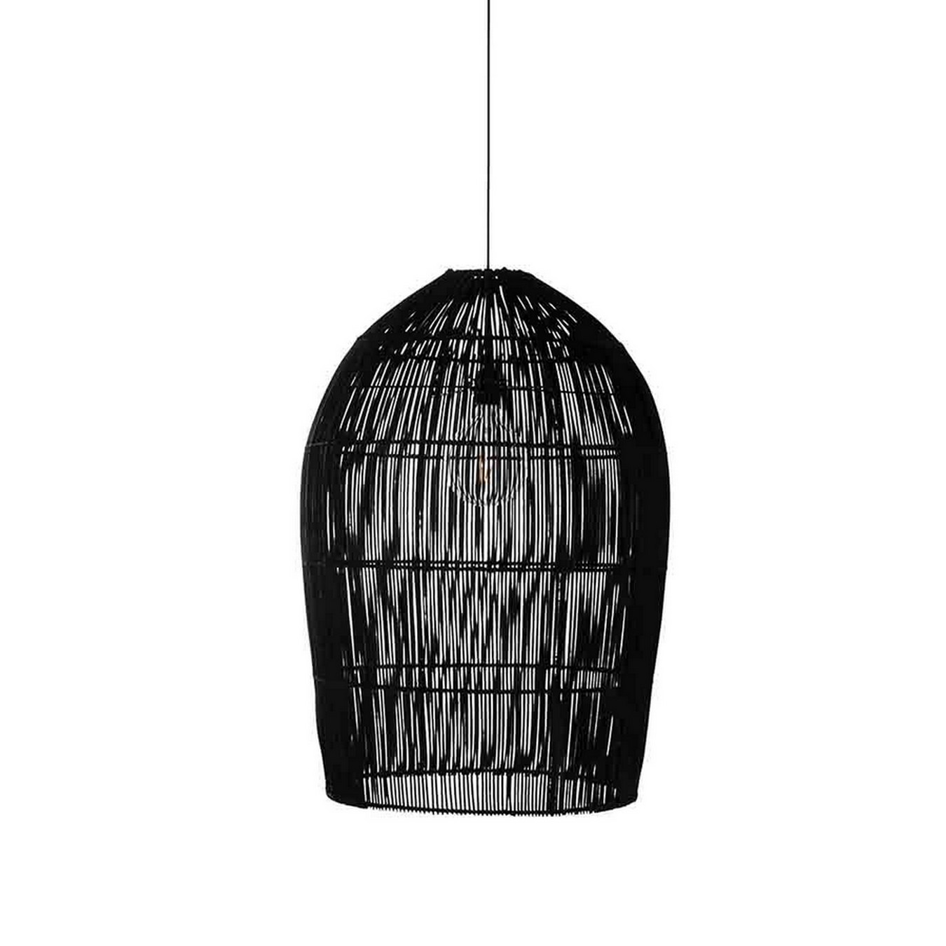 Lampenschirm Isla Rattan schwarz S