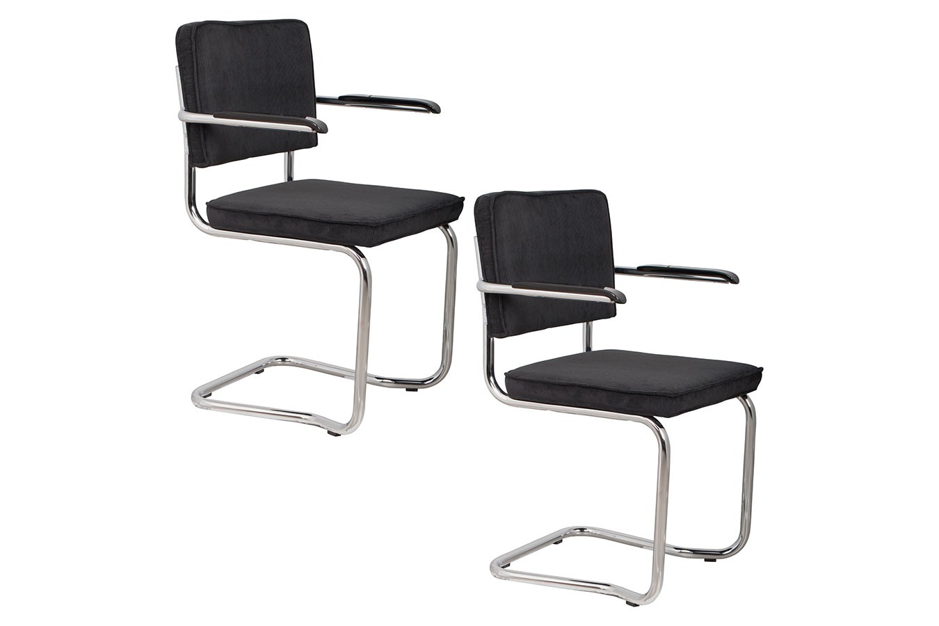 Freischwinger King mit Arm Cord schwarz