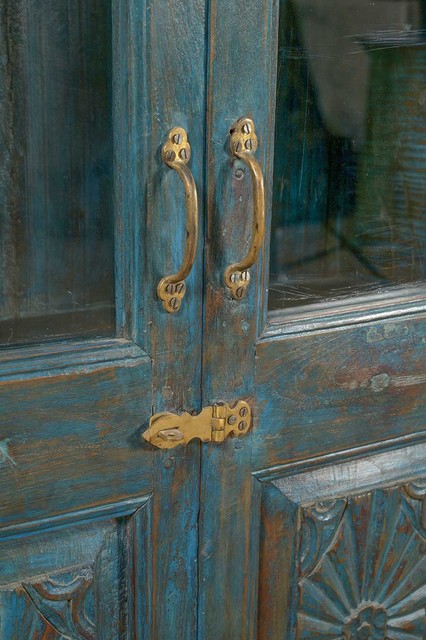 Vitrinenschrank Vintage blau