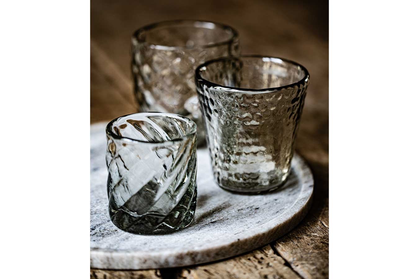 Windlicht Antigua Glas genoppt H 10 cm