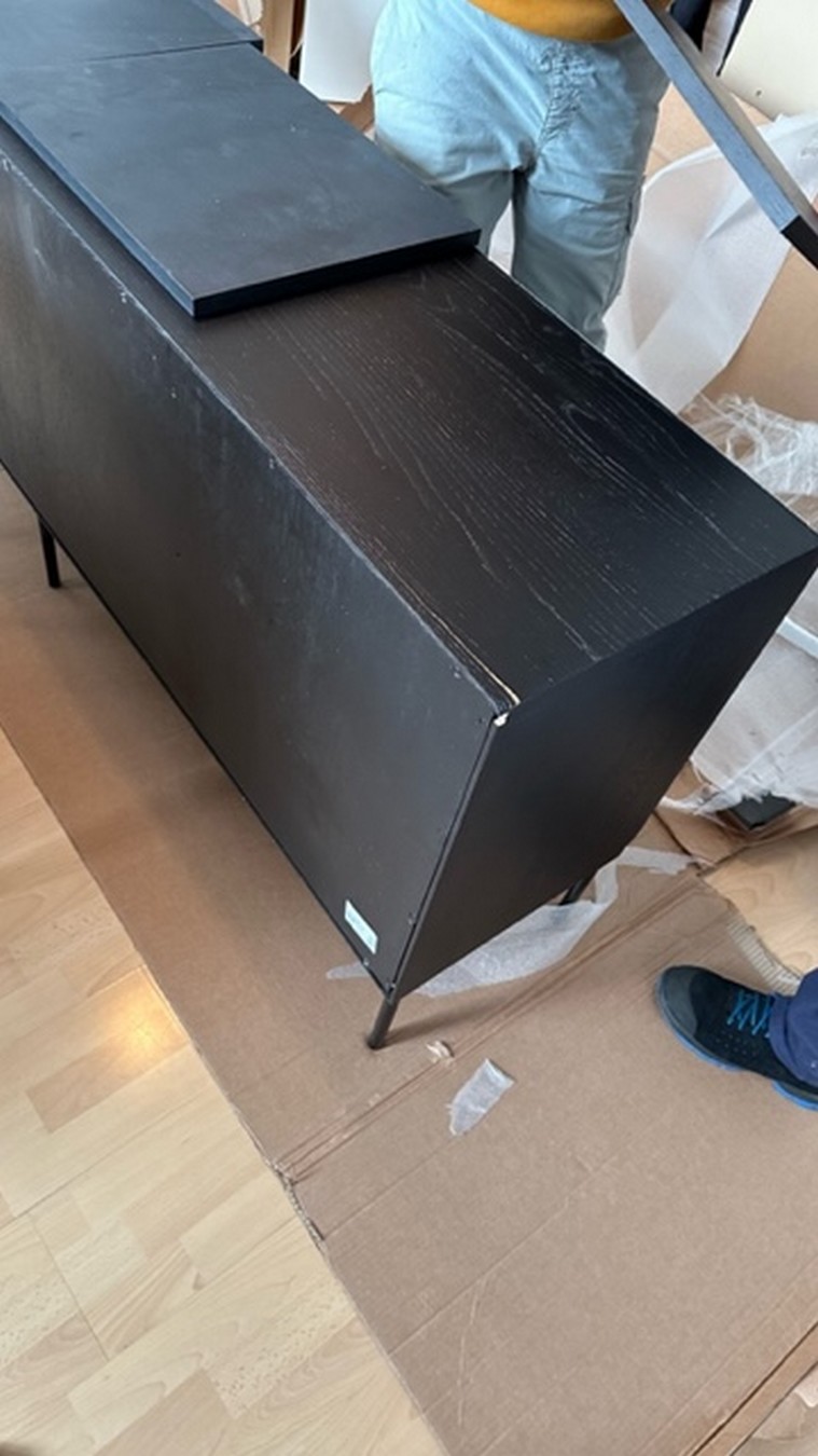 Second Life Sideboard Eiche schwarz B 200 cm