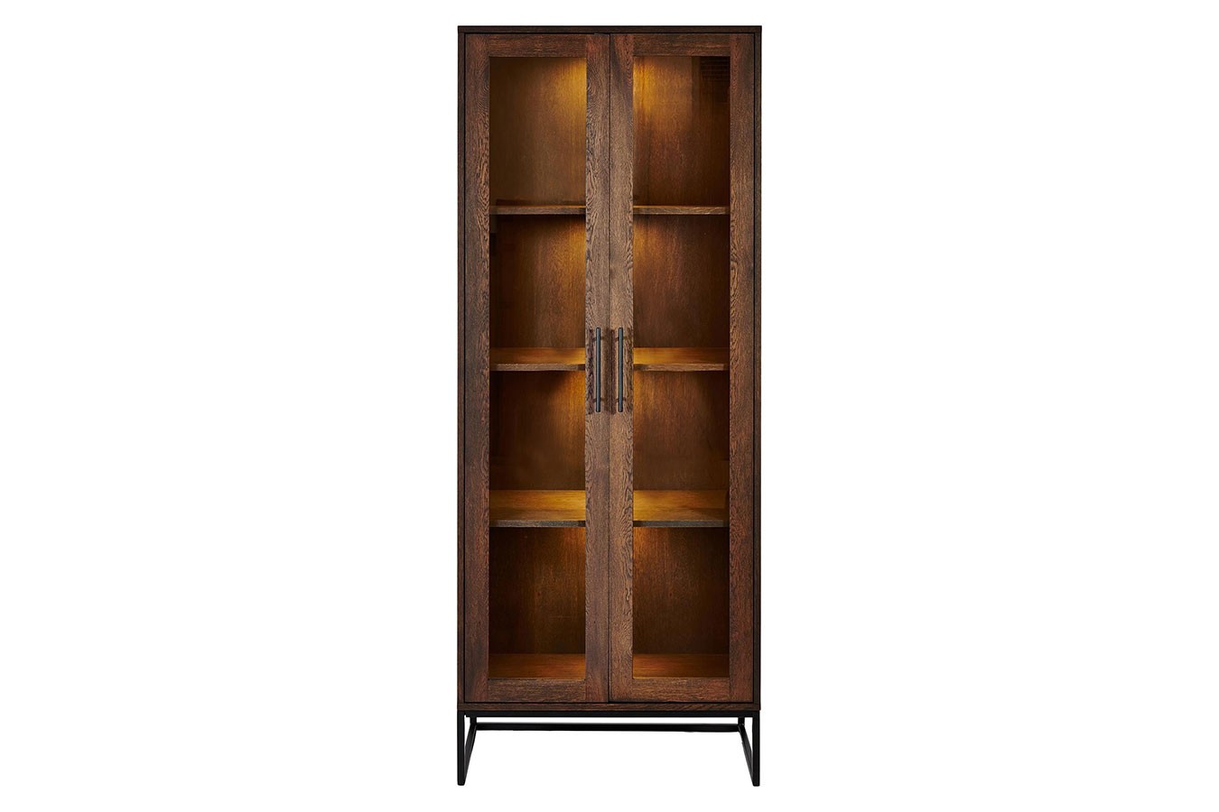 Vitrine Nobel Eiche Furnier H 200 cm