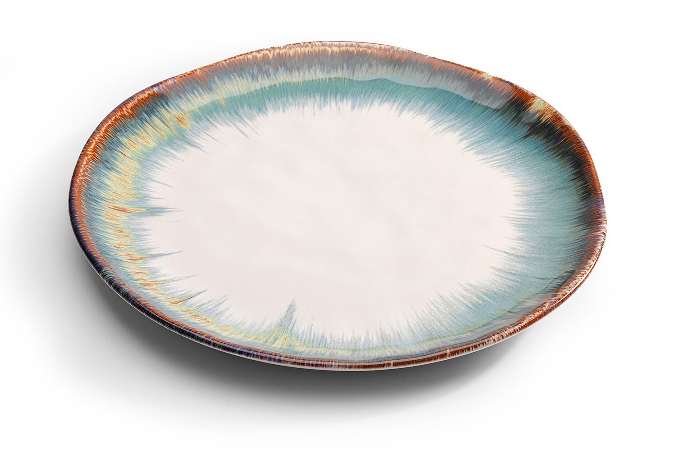 Essteller Organic Weiss Blau D 26 cm