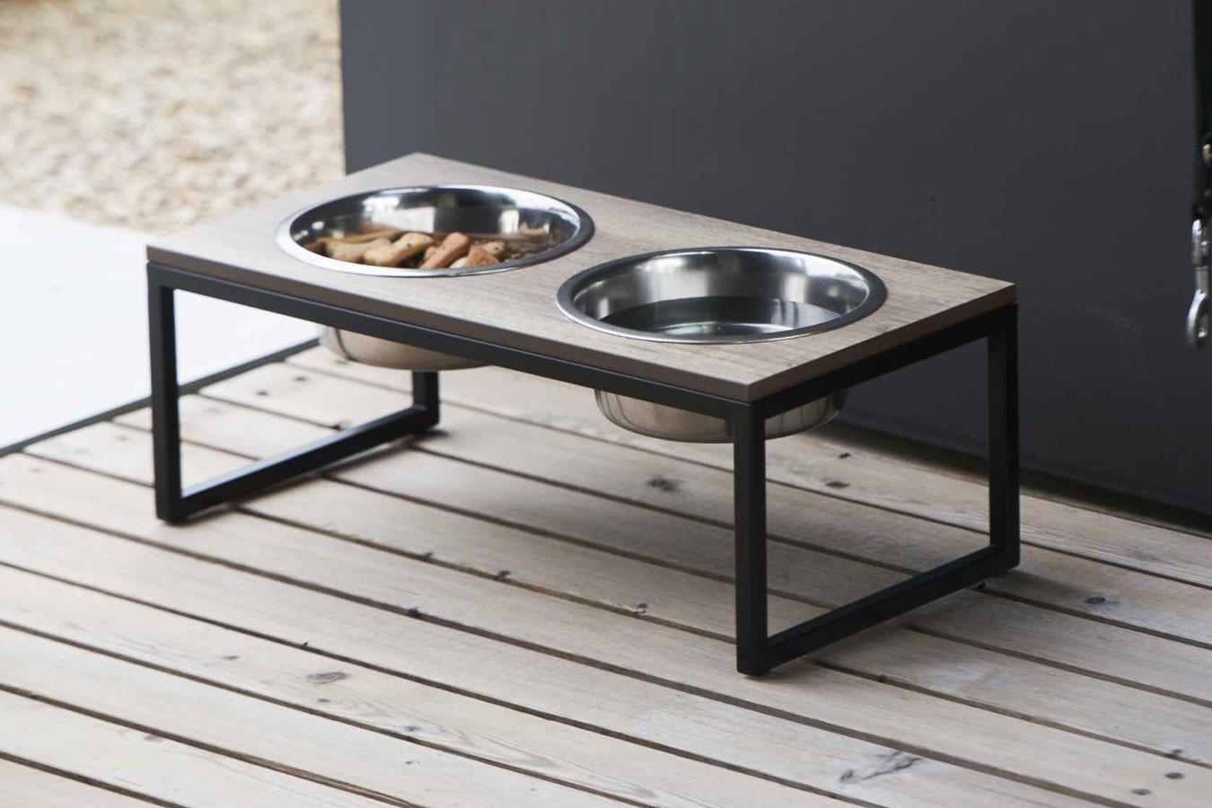 Hundenapf Dimo Design schwarz holz