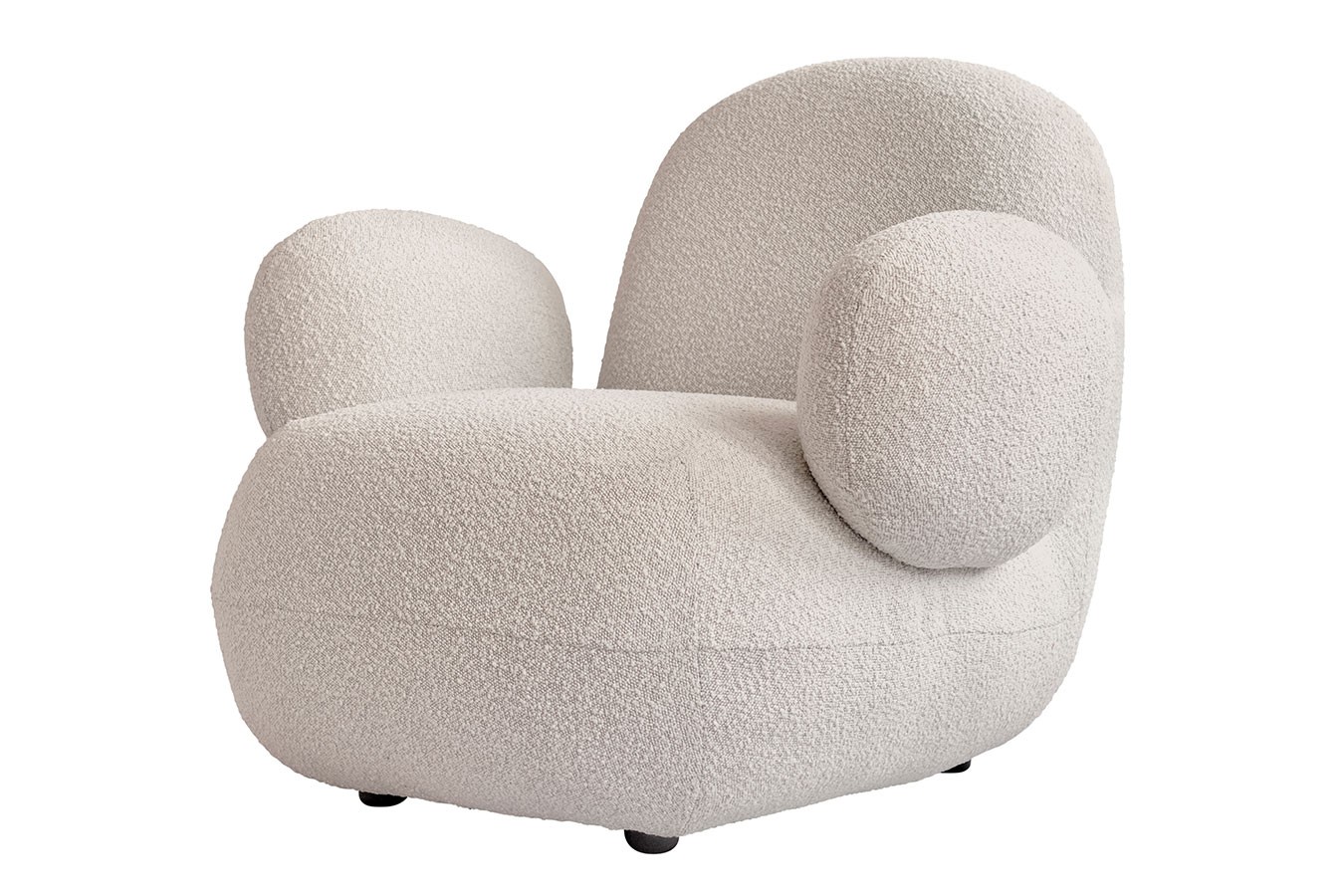 Sessel mit Armlehnen Toe Bouclé weiss