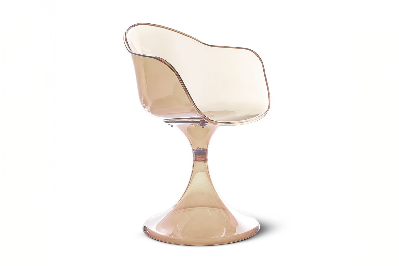 Glow Schalenstuhl champagner transparent