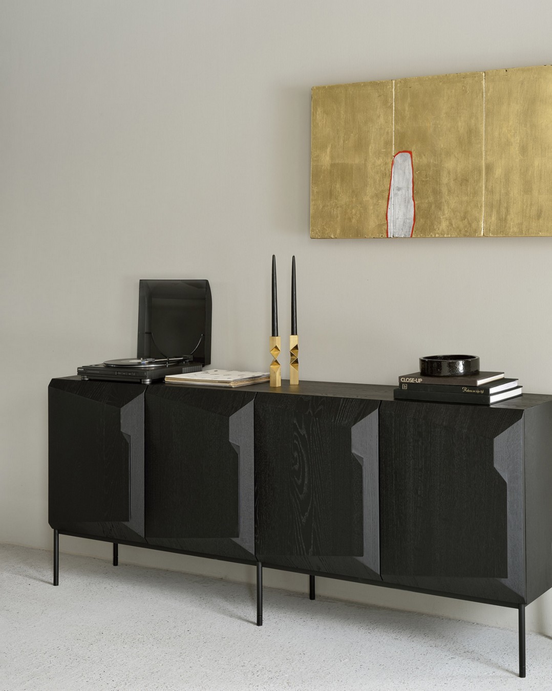 Second Life Sideboard Eiche schwarz B 200 cm