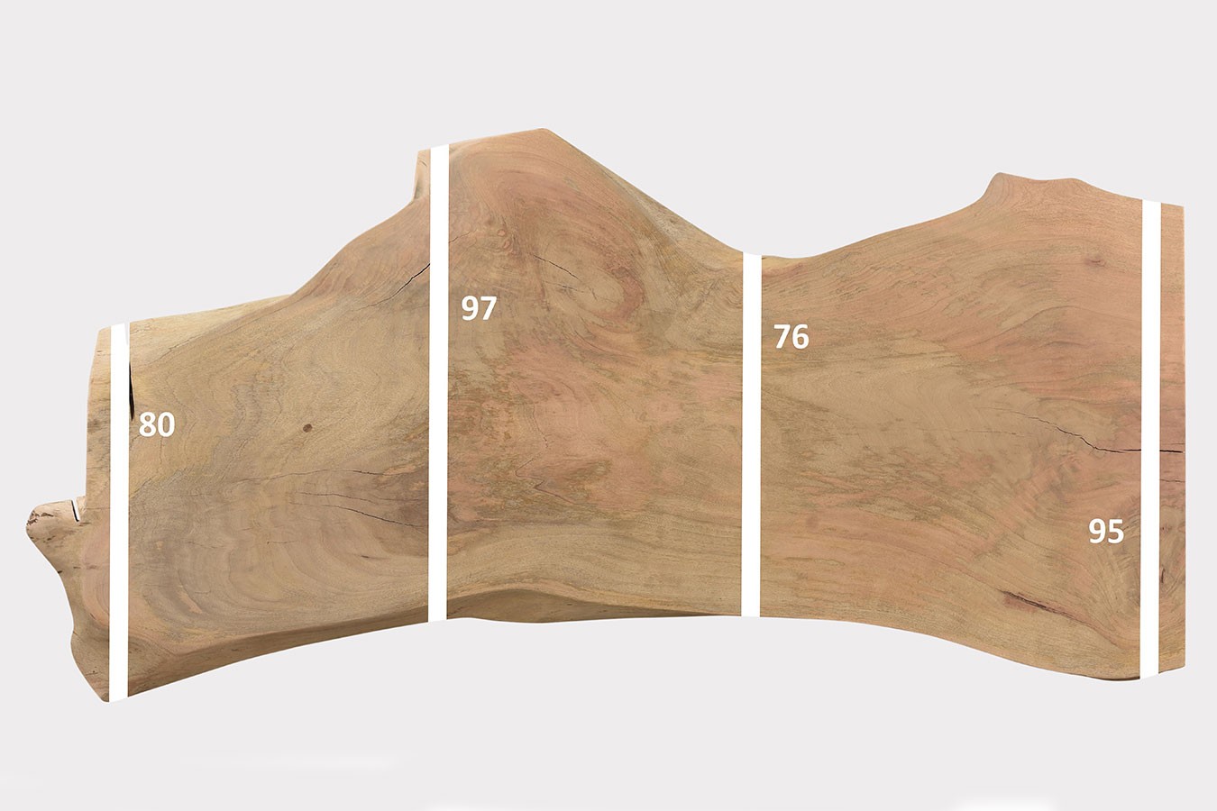 Tischplatte Mangoholz Monolith 200x120 cm