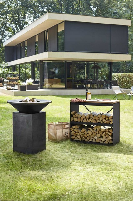 Ofyr Wood Storage Regal Black Dressoir niedrig