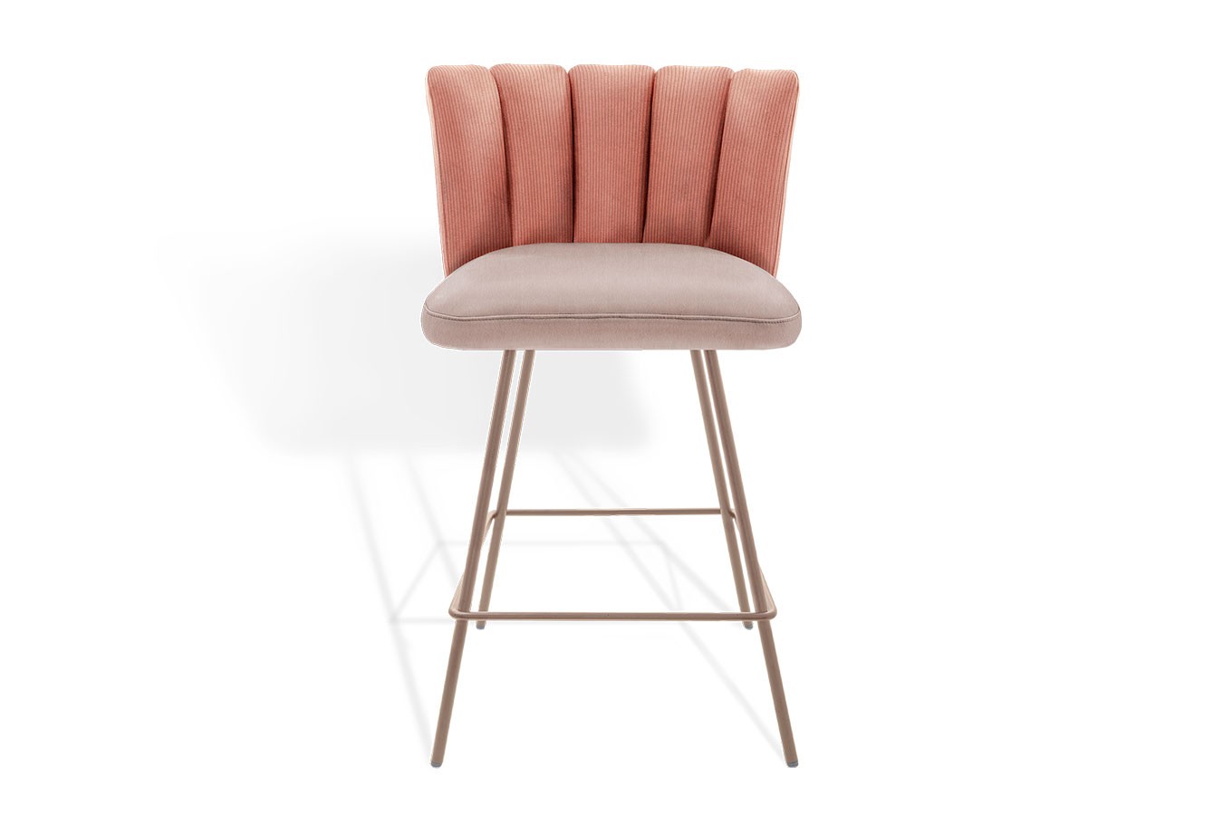 Thekenstuhl Gaia ohne Arm Cord rosa