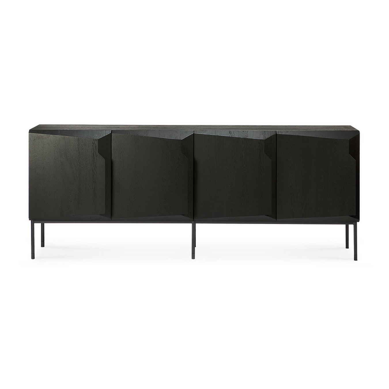 Second Life Sideboard Eiche schwarz B 200 cm