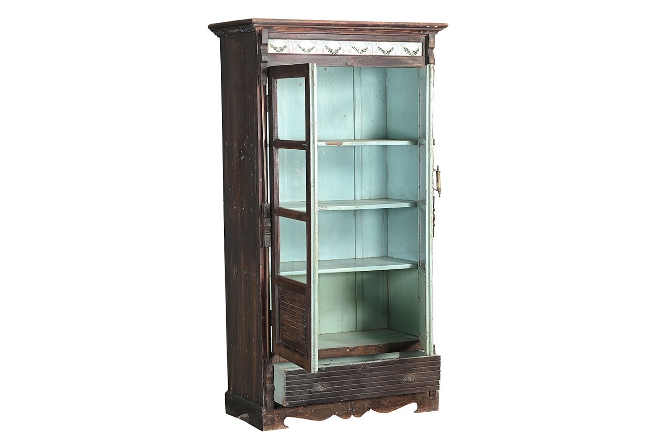 Vitrinenschrank Vintage braun