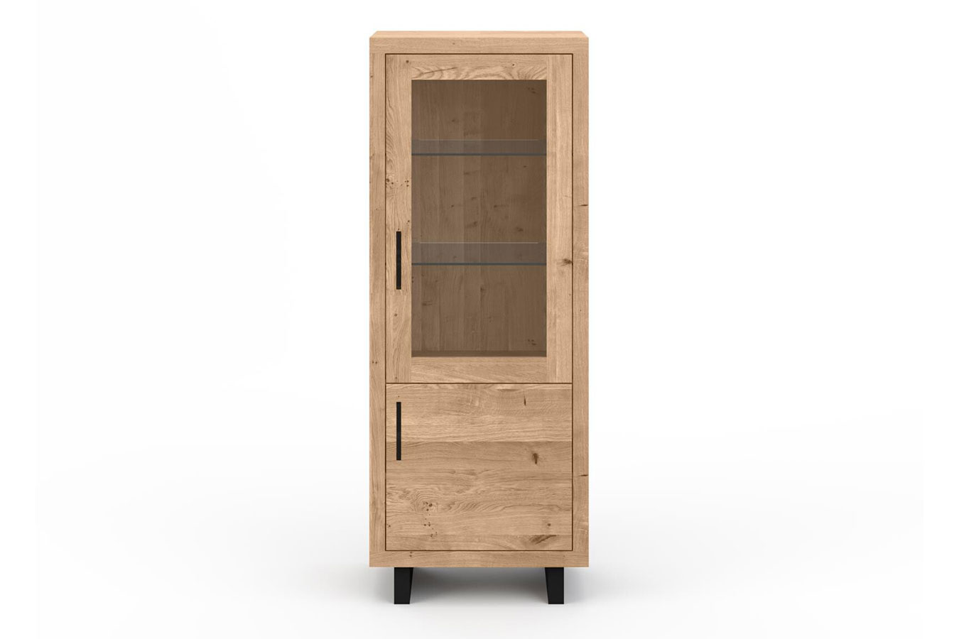 Vitrine Woodstock rustikale Eiche 182cm
