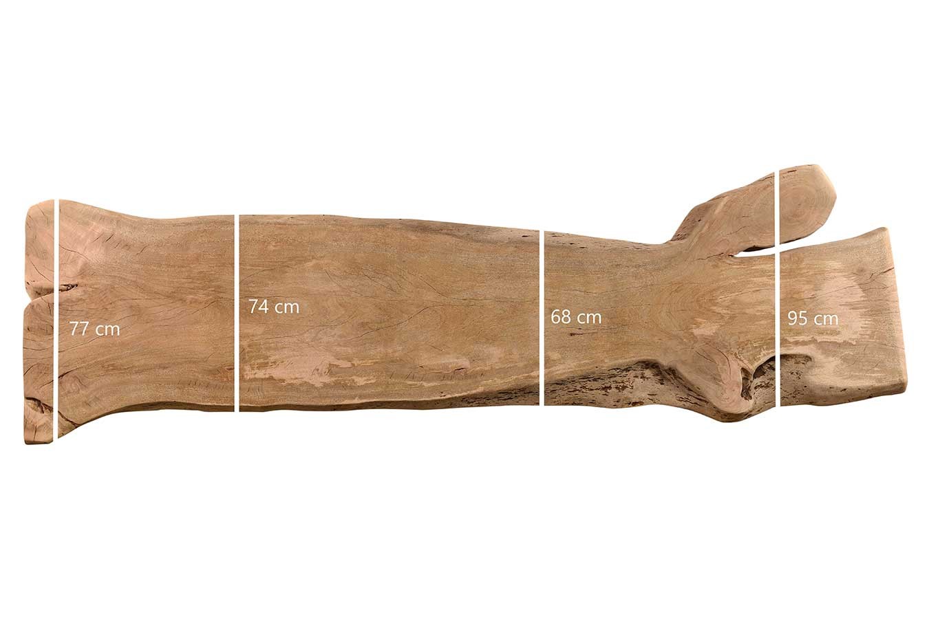 Tischplatte Mango Massivholz Monolith 340 cm