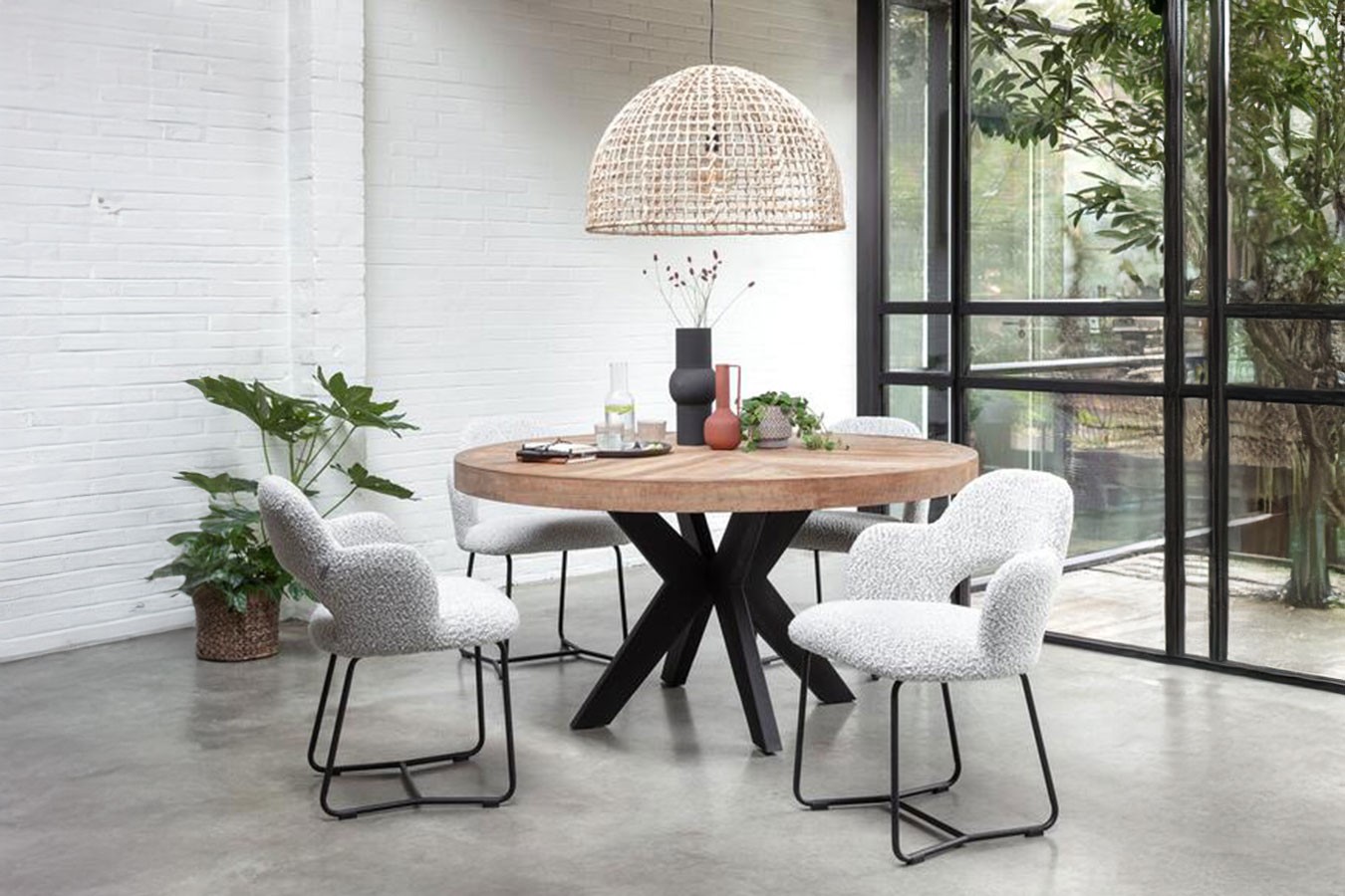 Esstisch Darwin Teak natur D 150 cm