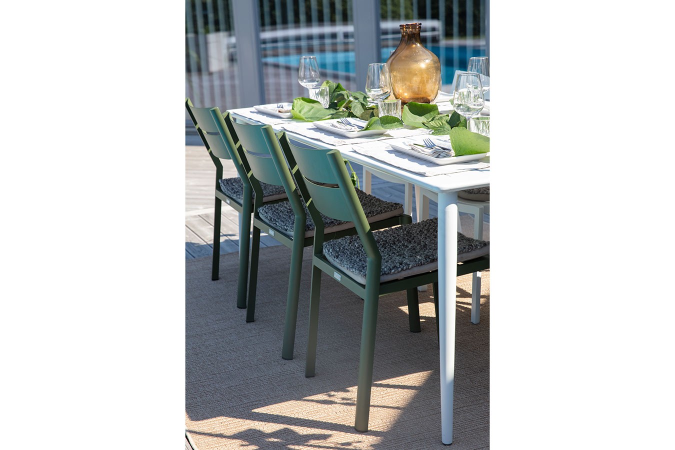 Gartenstuhl Delia stapelbar grün