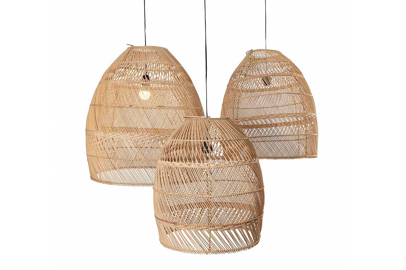Lampenschirm Luna Rattan natural L