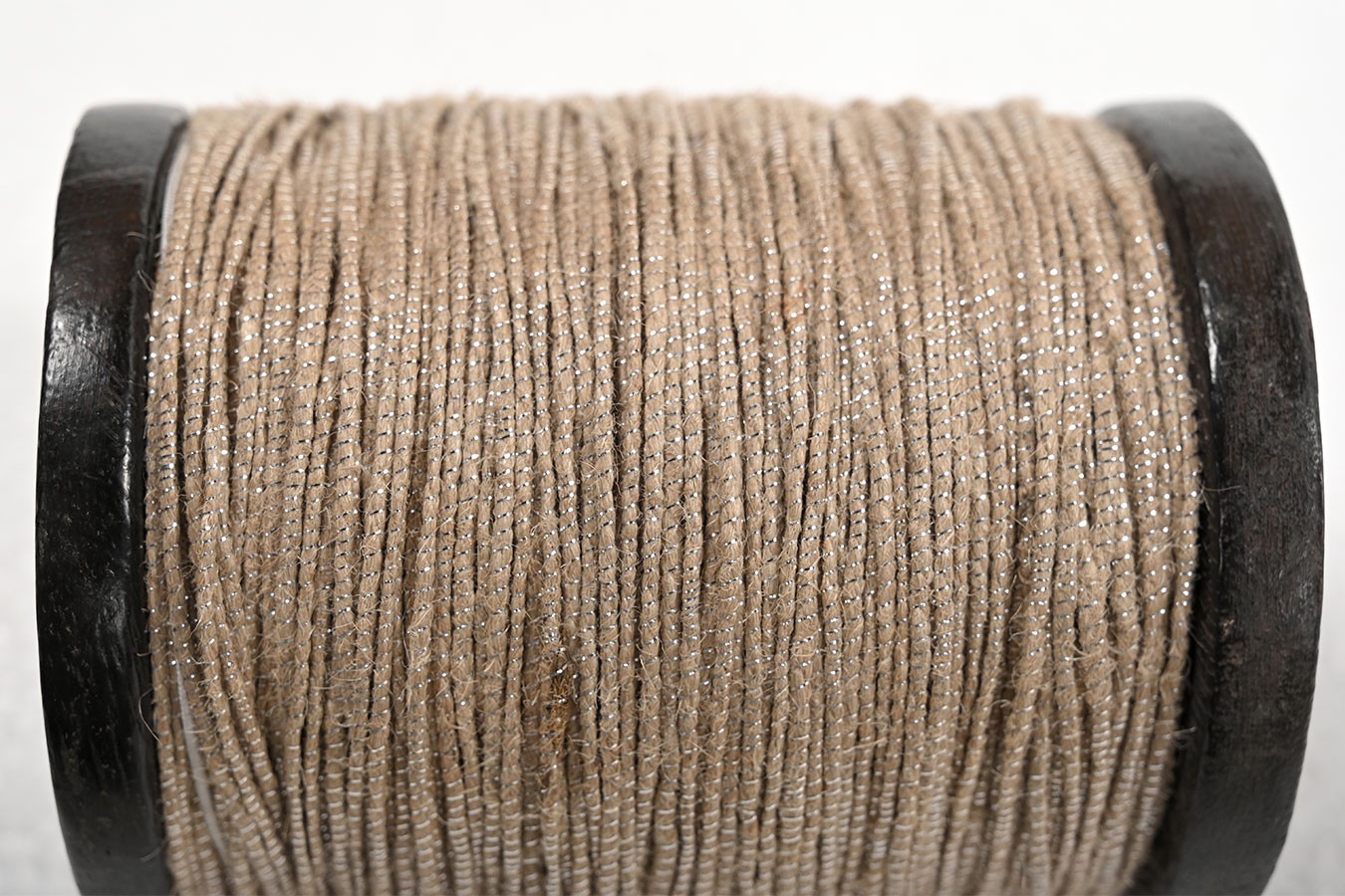 Jute-Lurex Band Ribbons 200m silber