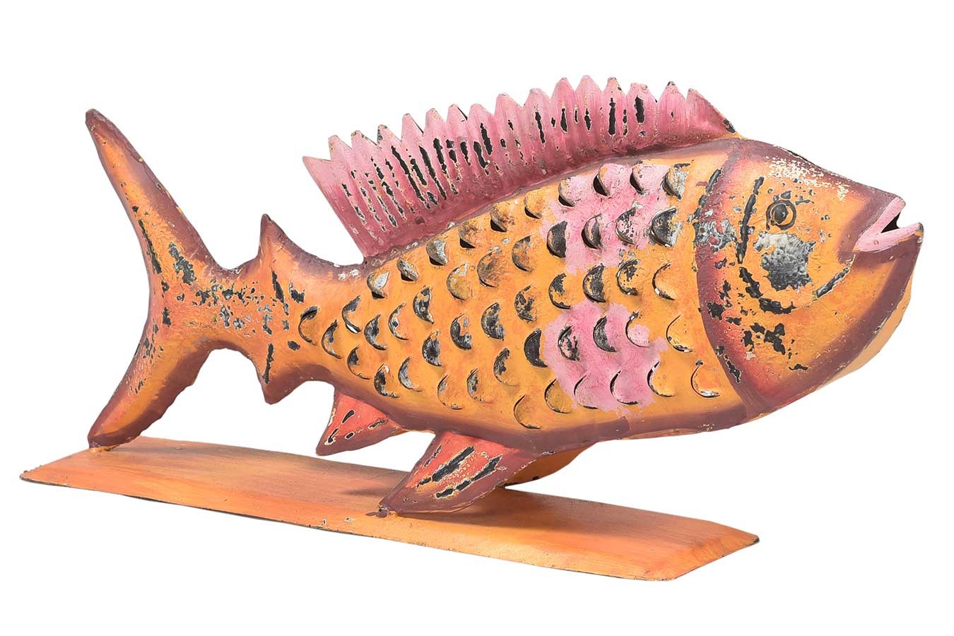 Windlicht Fisch Metall klein