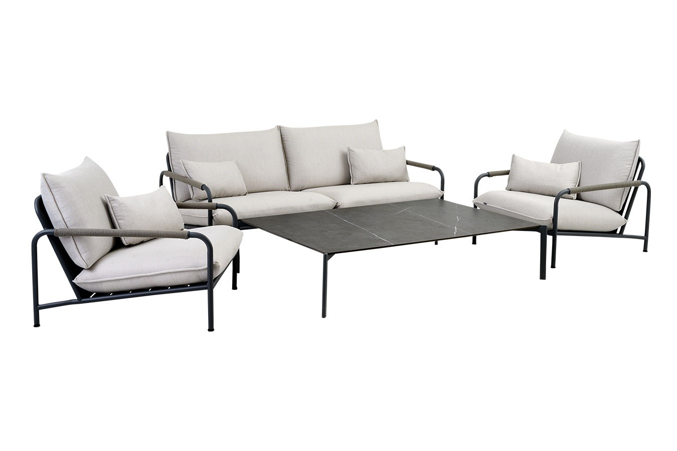 Gartensofa Lerberget 2,5-Sitzer grau