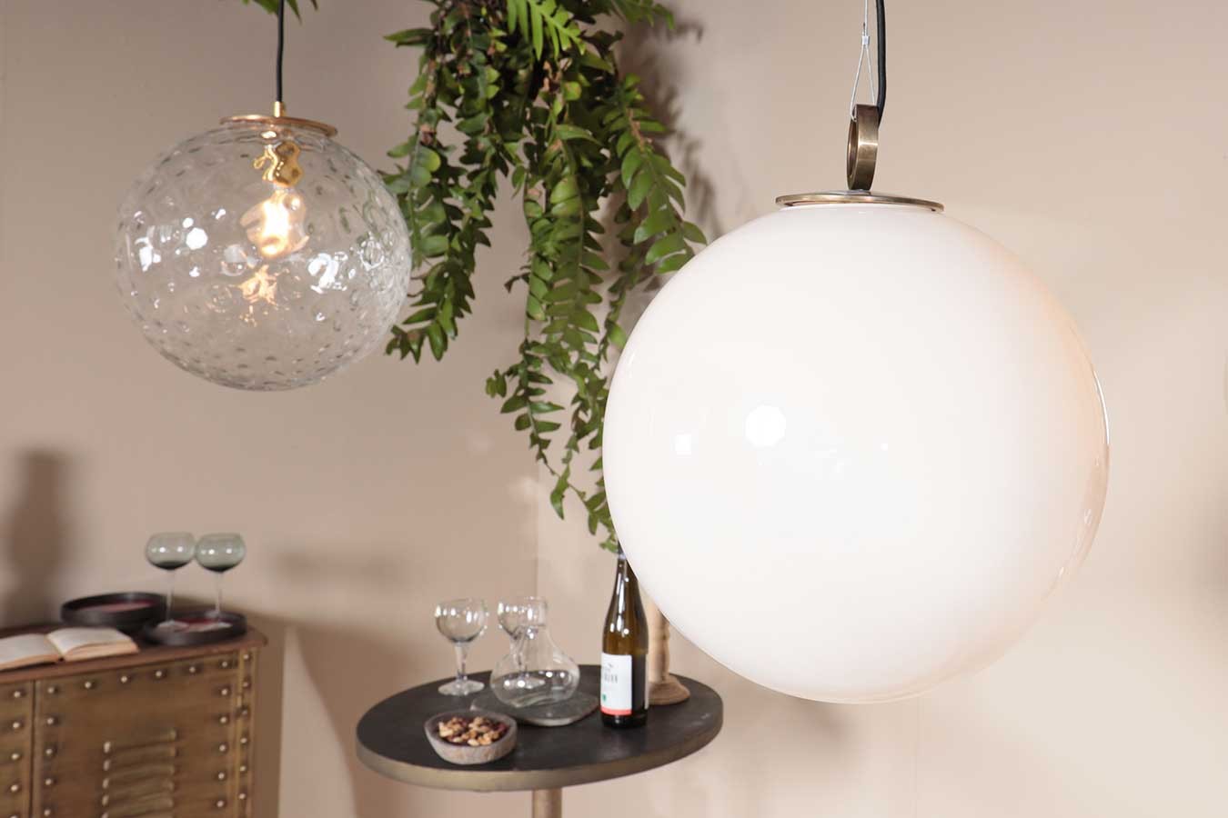 Hängelampe Globe Glas klar D 30 cm