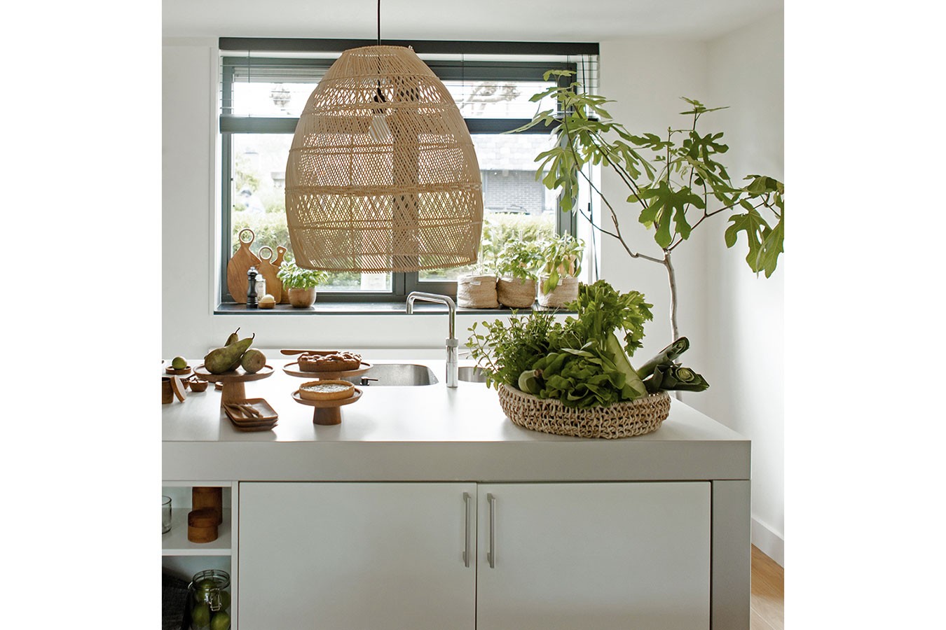 Lampenschirm Luna Rattan natural S