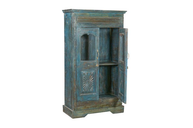 Vitrinenschrank Vintage blau