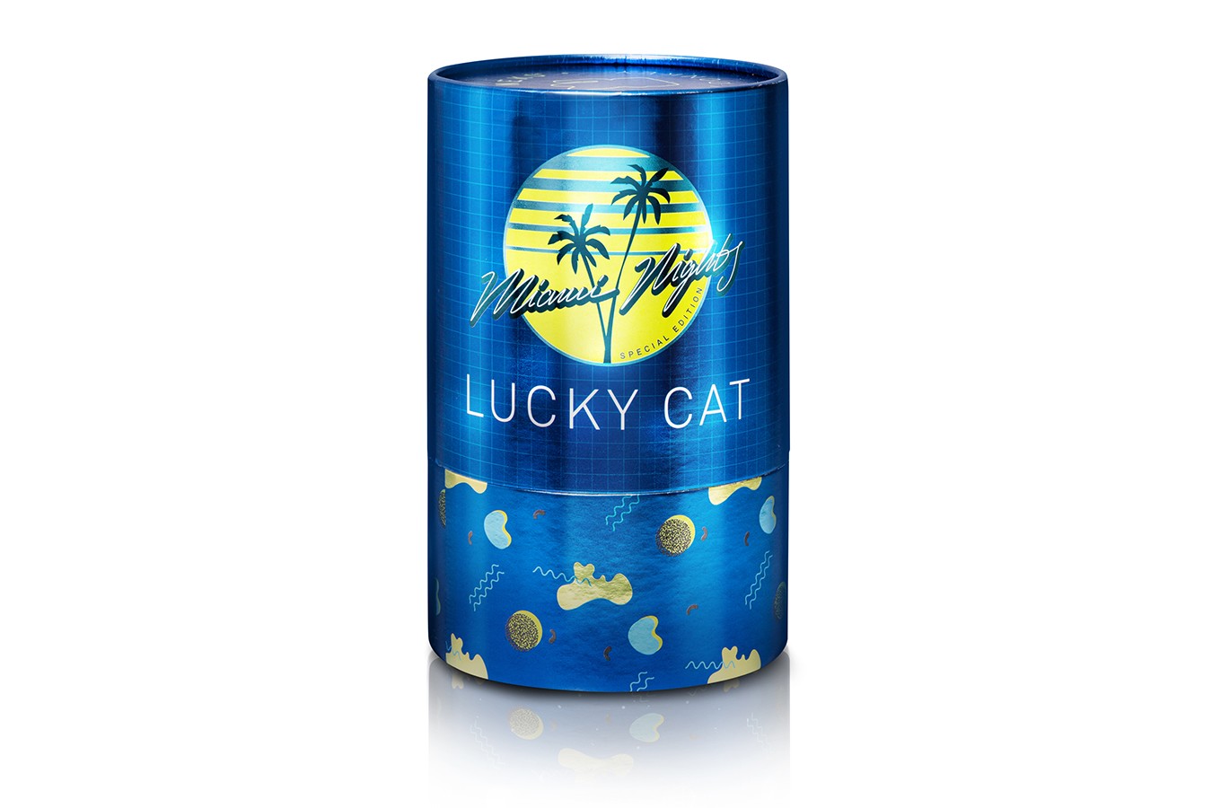 Winkekatze Lucky Cat Cosmic shiny gelb