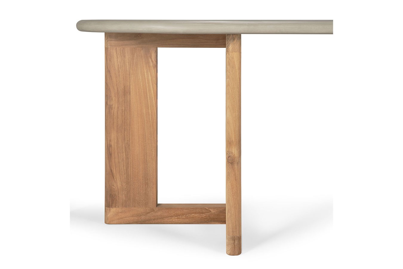 Esstisch Trestle Beton mit Teak B 240 cm
