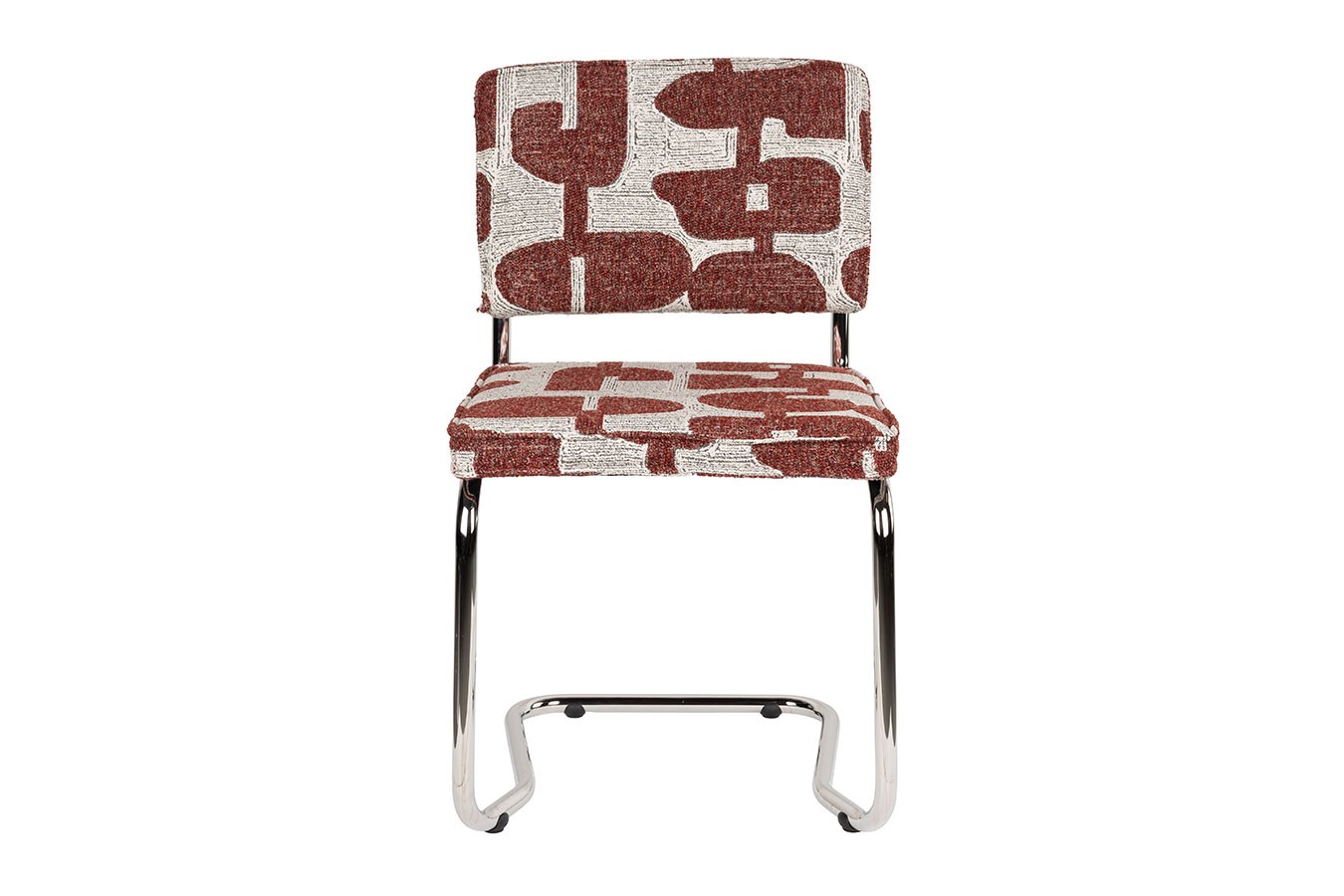 Freischwinger King Retro rotbraun weiss