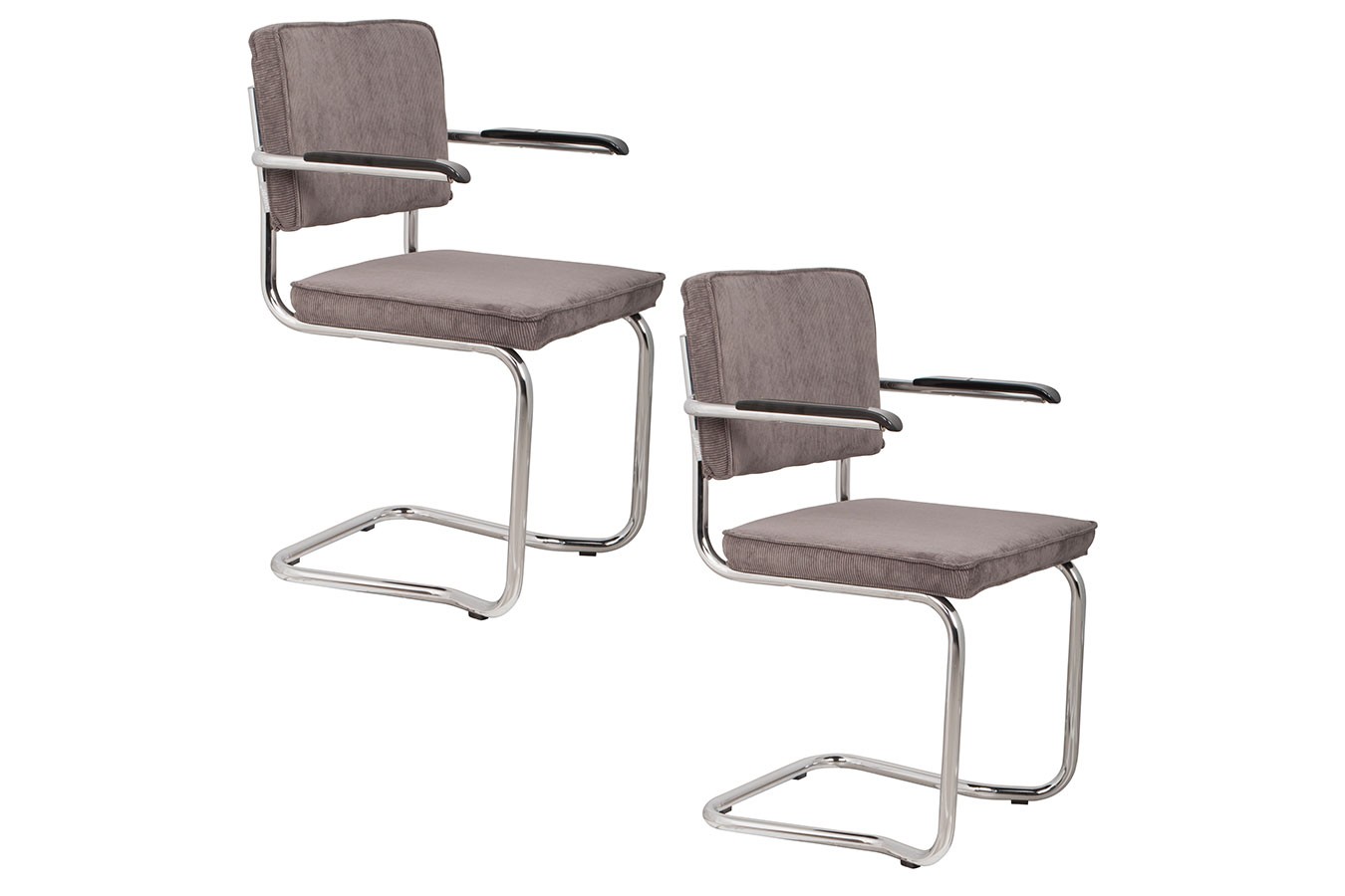 Freischwinger King mit Arm Cord grau