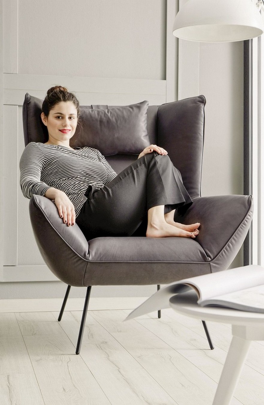 Sessel Evelin Cord weiss