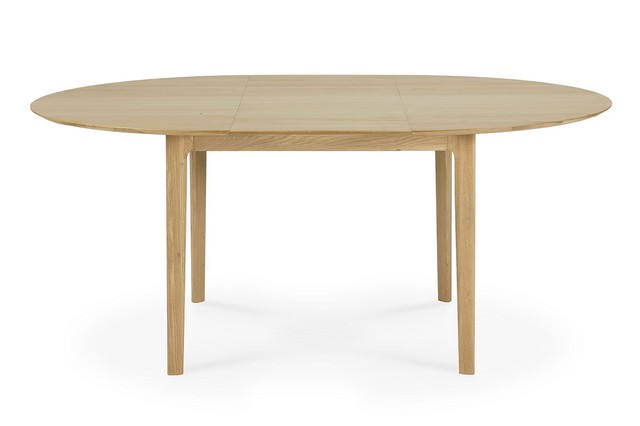 Ausziehtisch Bok Eiche natur D 129 cm