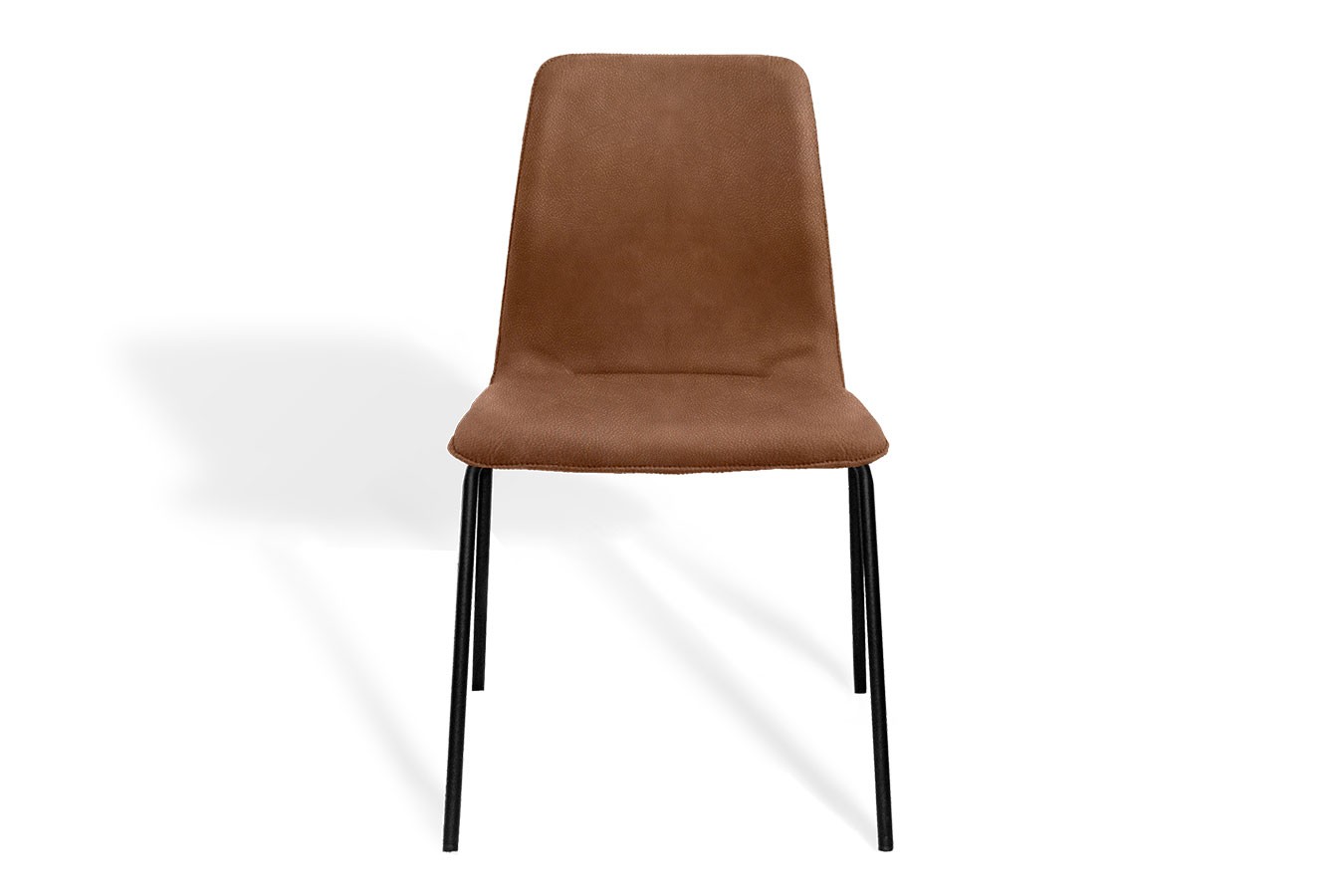 Stuhl Maverick Leder stapelbar braun