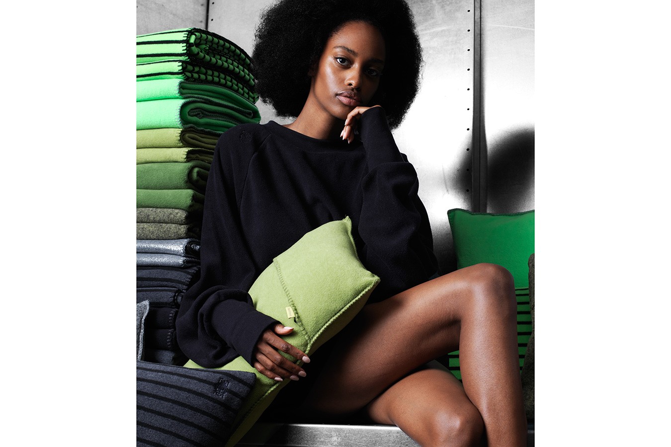 Soft-Fleece Decke 160 x 200 cm olive