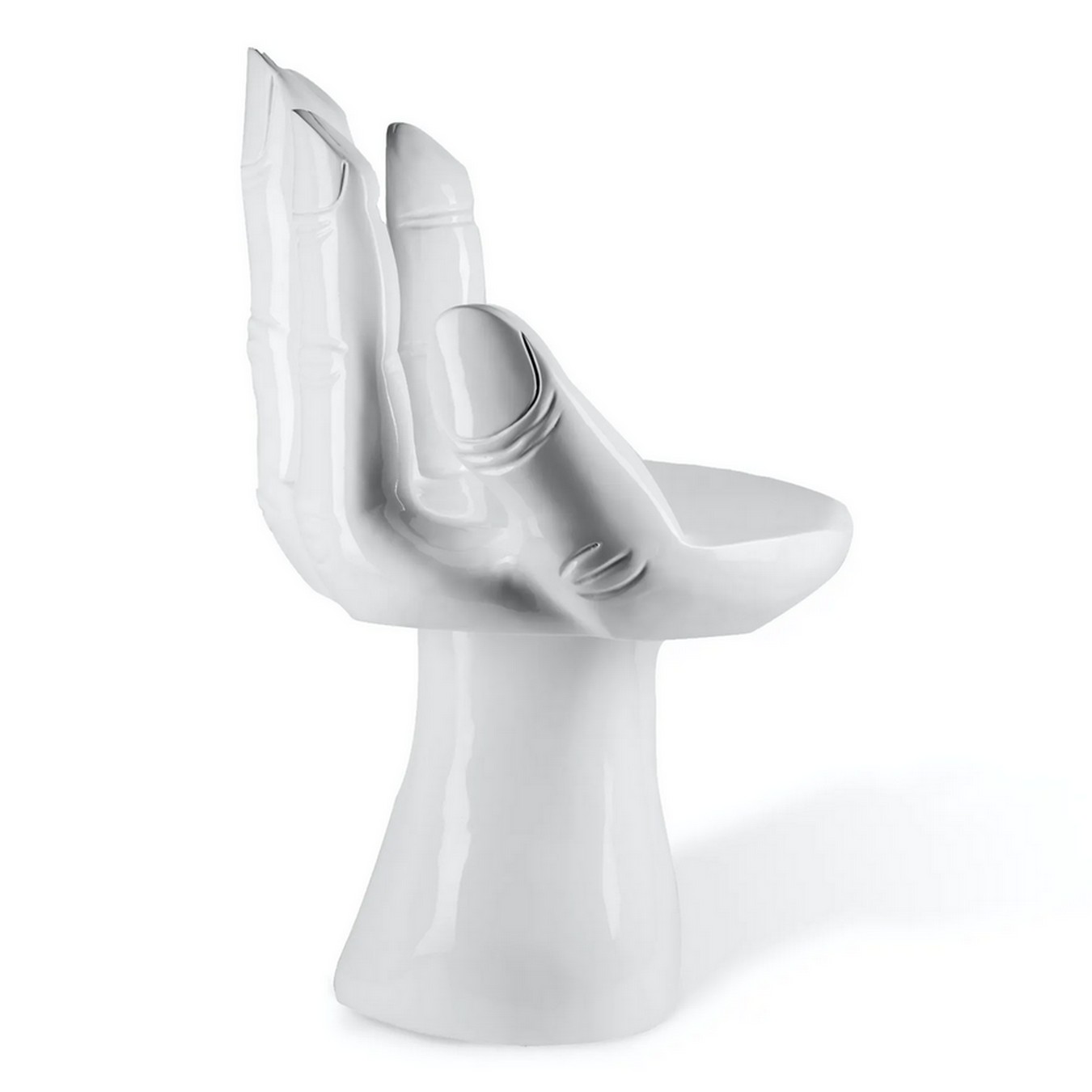 Designersessel Hand Polyester weiss