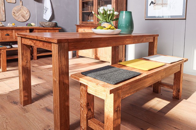 Esstisch Loft Teakholz massiv 240 cm