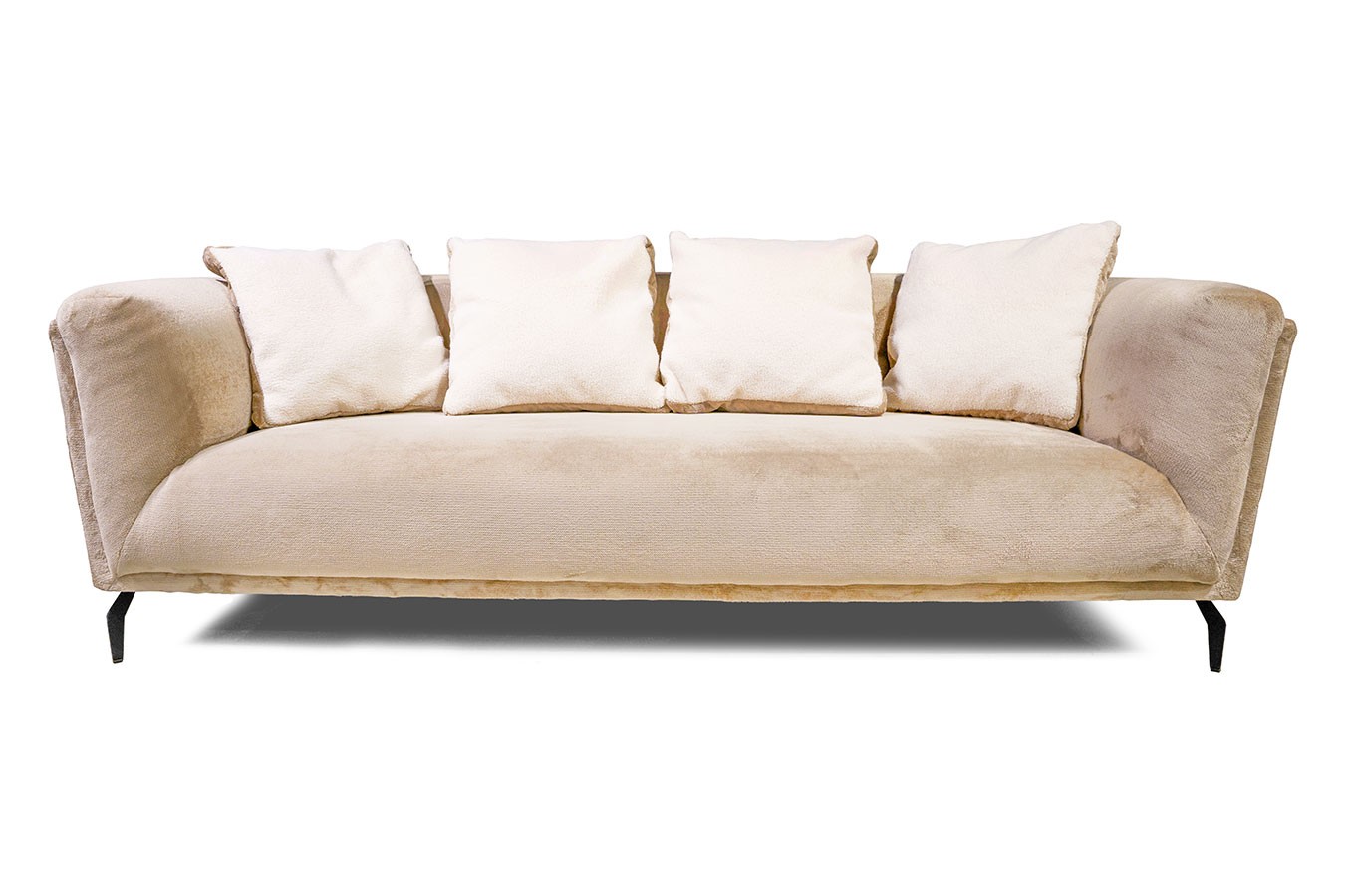 Sofa Aston 3-Sitzer Stoff hellbeige
