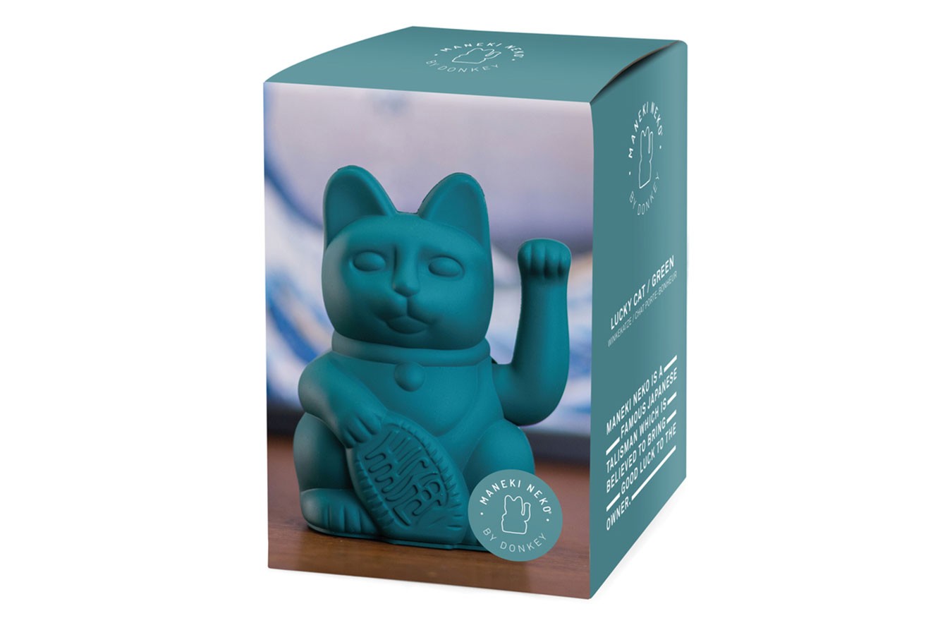 Winkekatze Lucky Cat matt grün