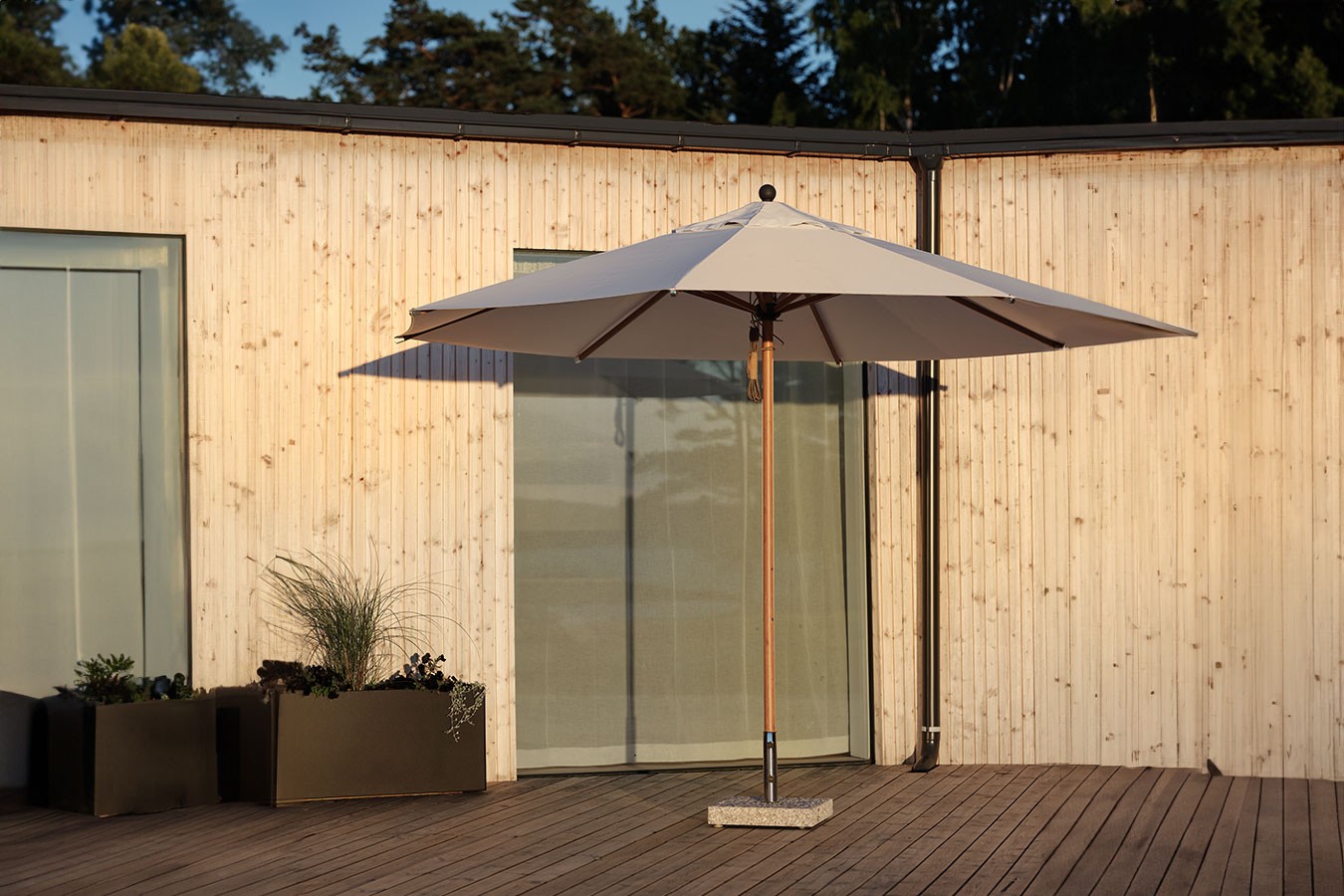 Sonnenschirm Paliano taupe D 350 cm