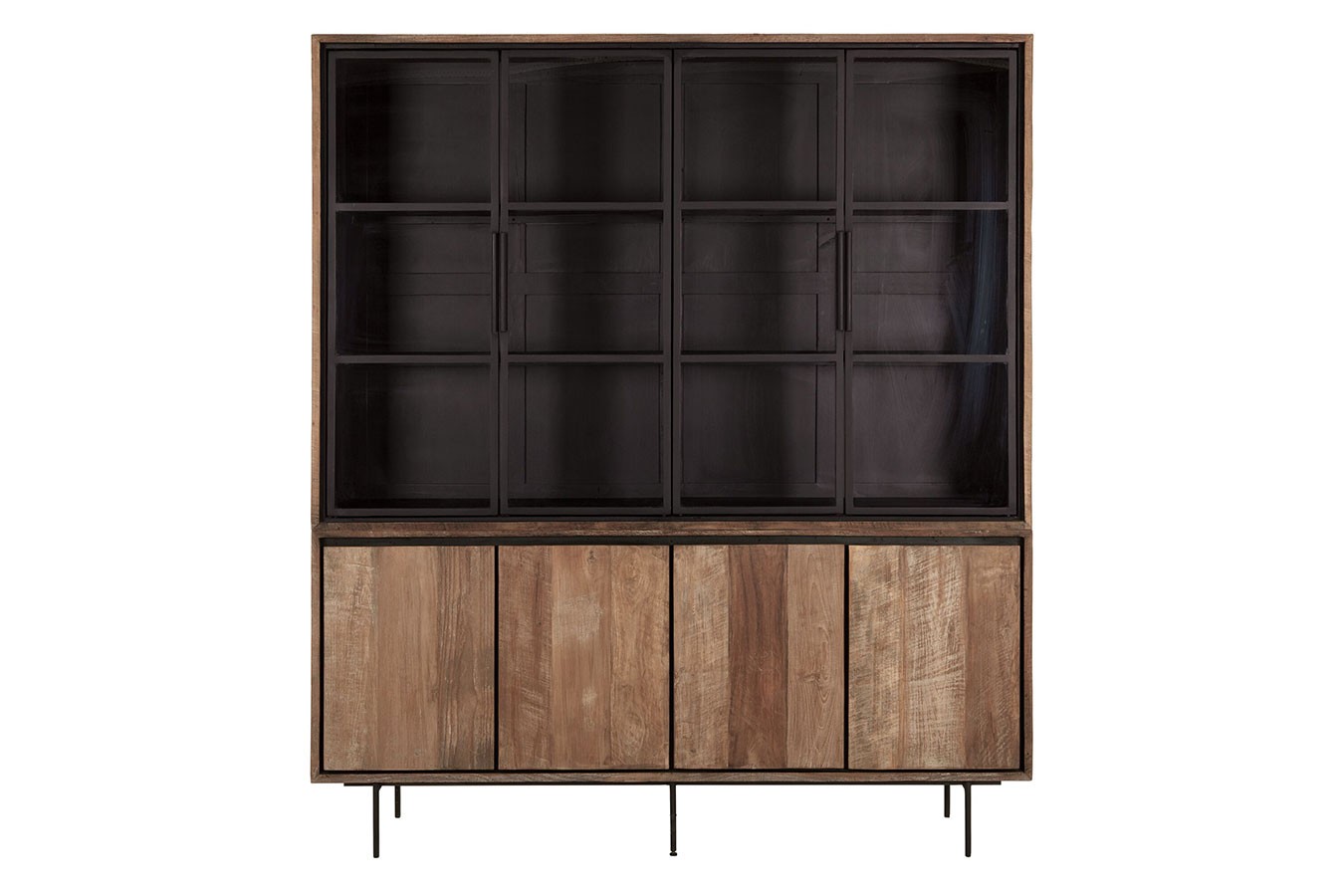 Vitrinenschrank Metropole Teak B 180 cm
