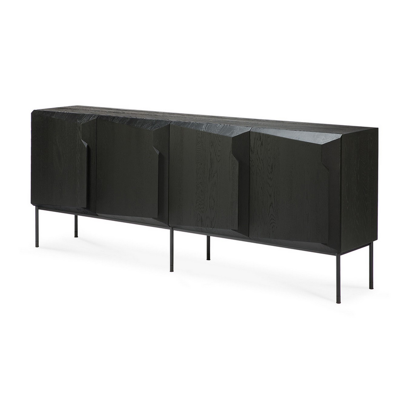 Second Life Sideboard Eiche schwarz B 200 cm