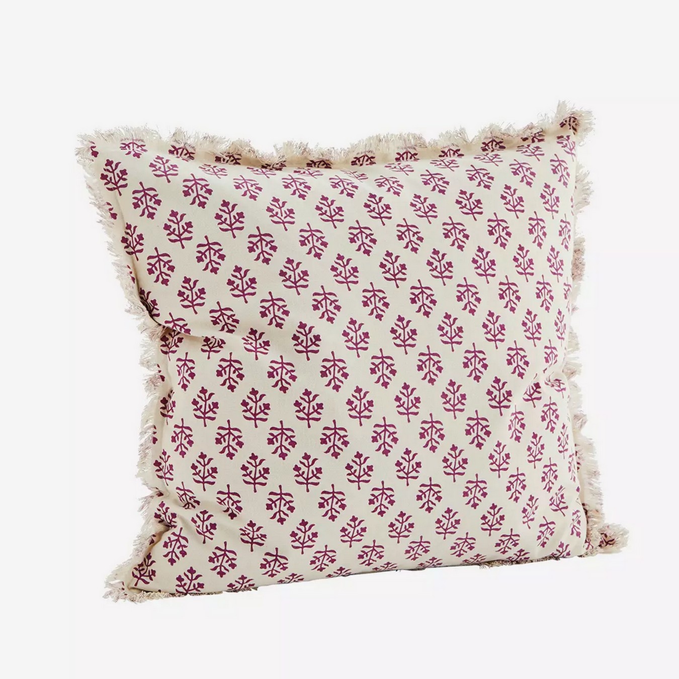 Kissenhülle Print weiss fuchsia 50 cm