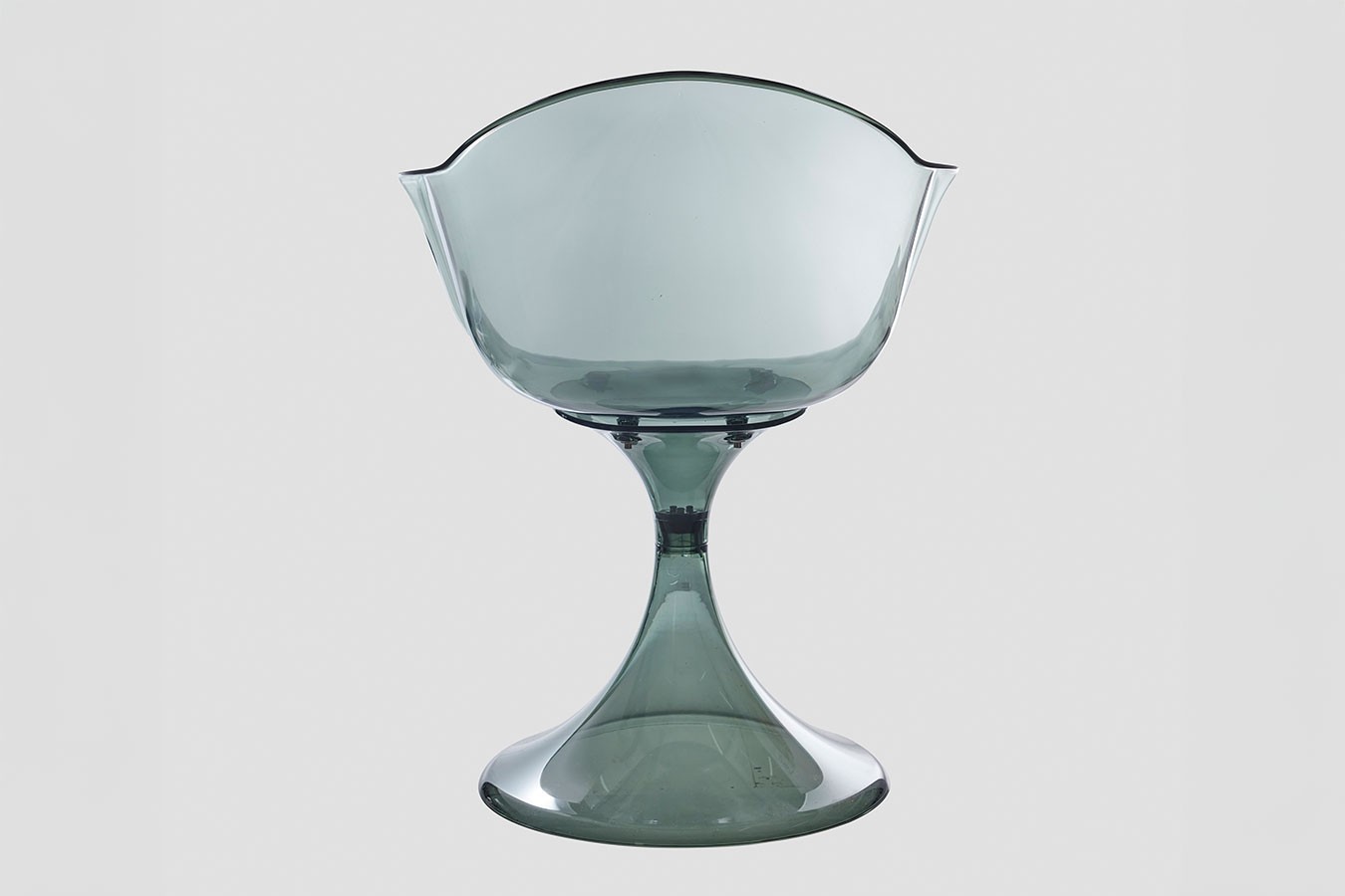 Schalenstuhl Glow grau transparent
