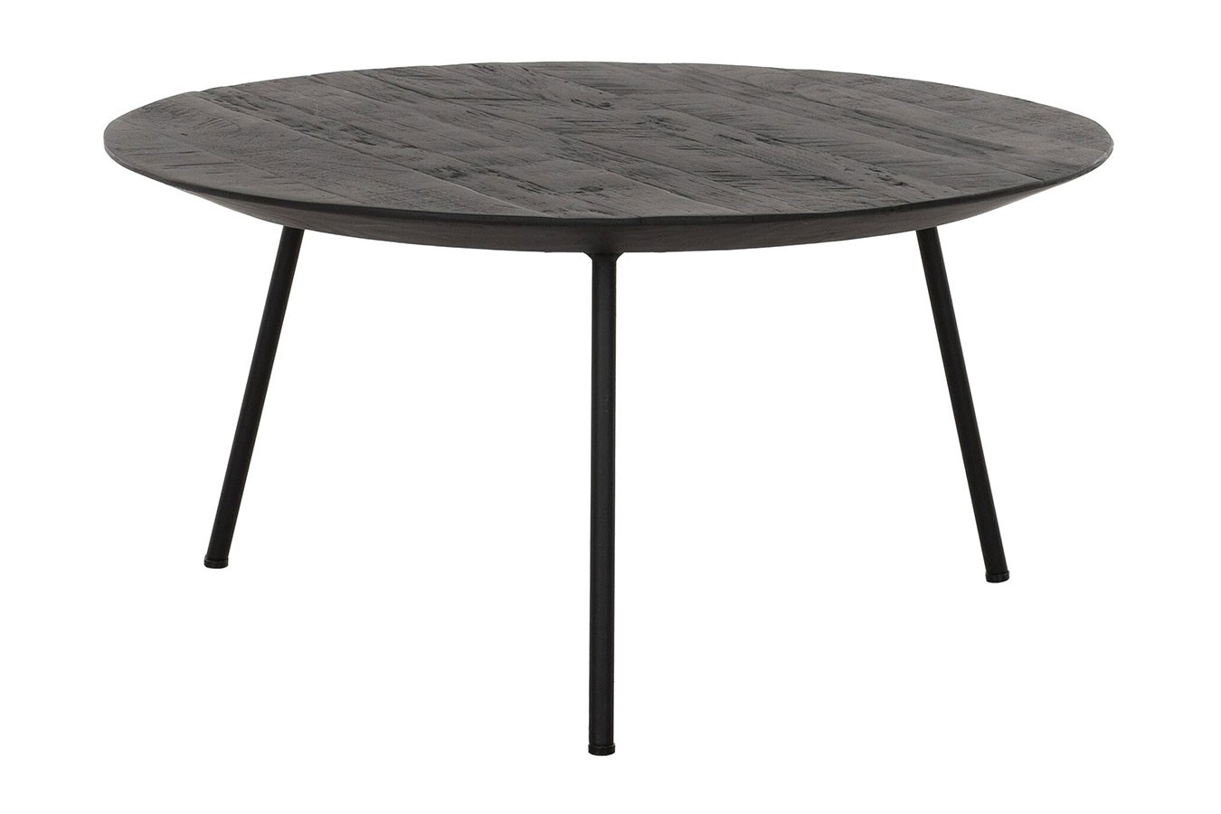 Couchtisch Highlight Teak schwarz rund D 60 cm